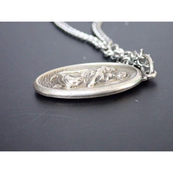 Sterling Silver Theda Saint Christopher Men's Pendant on 24" Chain 25.72 grams - Picture 9 of 13